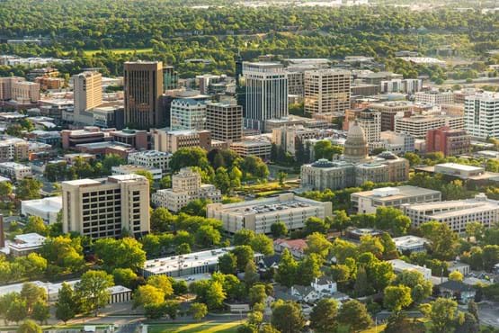 Aerial view of Downtown Boise